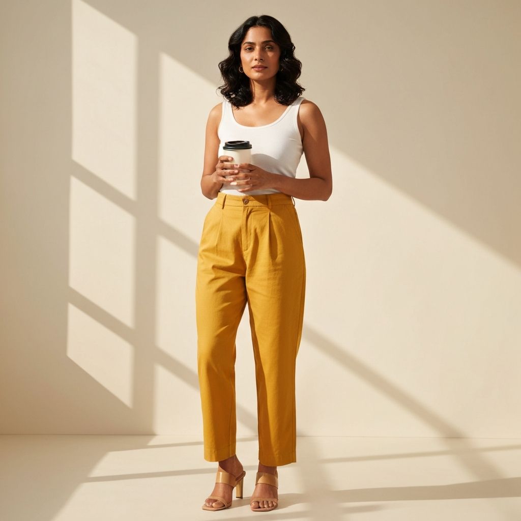 Woman wearing custom-fitted Stuthi pants